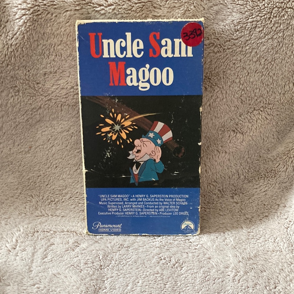 3/$12 Uncle Sam Magoo VHS by Paramount
